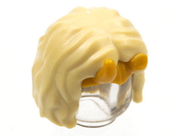 Minifigure, Hair Female Short, Center Part with Pearl Gold Tiara with  Horns, One Broken Pattern : Part 78915pb01