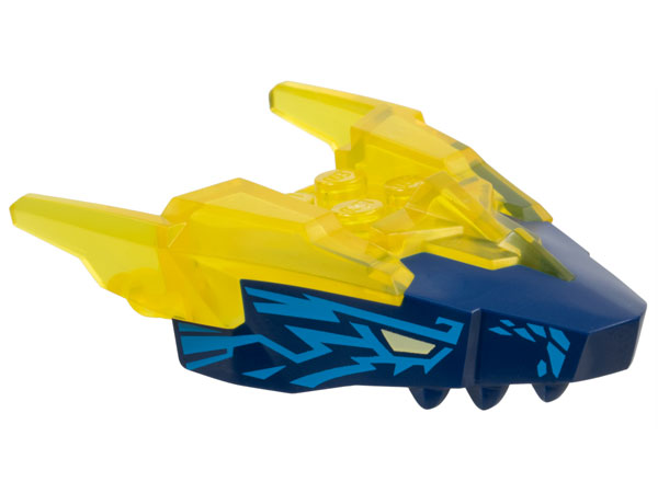 Dragon Head (Ninjago) Jaw Upper with Horns with Molded Dark
