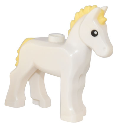 Lego® 67560, 82445pb02, 6402706 animal, petit cheval, poulain, poney, blanc