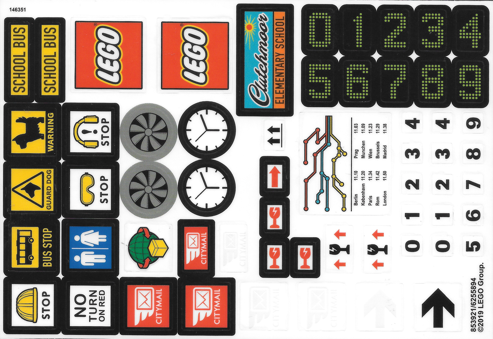 63093/4527612 Sheet 2 NEW LEGO Sticker Sheet for Set 7646 