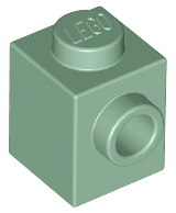 4x Lego Brick Modified 1x1 Stud 1 Side Grün Dunkel- Dark Grün 87087 Neu Lego 