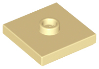 23893 NEUF Pearl Gold Plate modified 2x2 with Stud Lego 87580-50x Plaque 