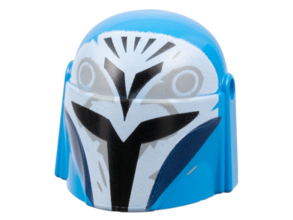 Minifigure Headgear Helmet with Holes SW Mandalorian with Black