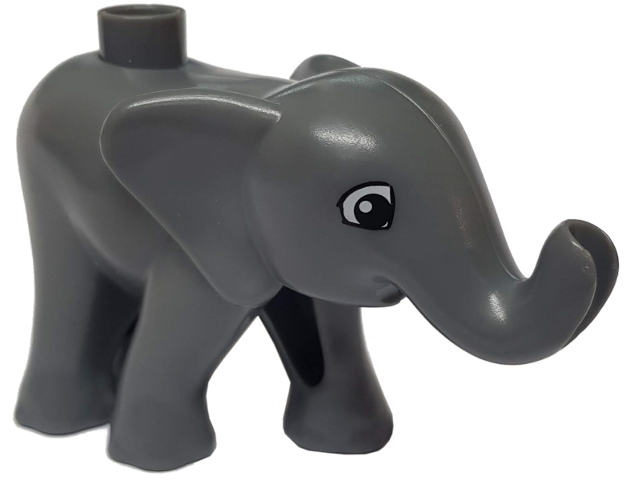 Duplo Elephant Baby, Walking with Black and White Eyes