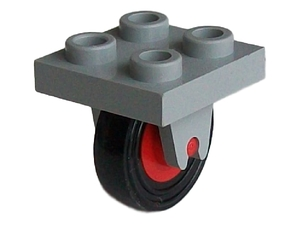 LEGO 4 x Rad Reifen blau schwarz Blue Wheel Holder Red Wheel Black Tire 8c01 