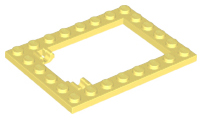 Plate, Modified 6 x 8 Trap Door Frame Horizontal (Long Pin Holders