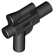 black 2 x lego 92738 minifigure weapon pistol gun weapon blaster nine new 