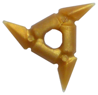Pearl gold Minifig weapon Throwing Star Lego 19807c01-2x Shurikens NEW 