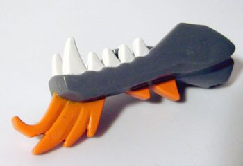 Dragon Head (Ninjago) Jaw Lower with White Teeth and Orange