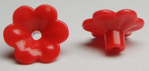 LEGO New Friends Red Minifigure Round Petal Flower Pin Accessory 