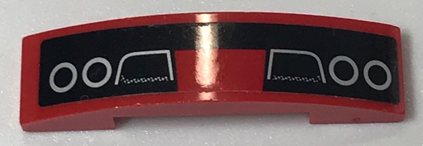 New LEGO Lot of 4 Red 4x1 Double Curved Slope Pieces