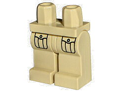Lego Plain Tan Minifigure Hip And Legs X4 Spare Parts 