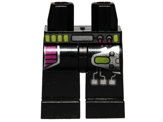 Lego Hips and Legs Dark Pink Leg Protection Silver Machinery Pattern