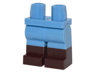 LEGO Minifigure Legs DARK BLUE w Dark Brown Boots  Pants And Pockets Lego Legs H 