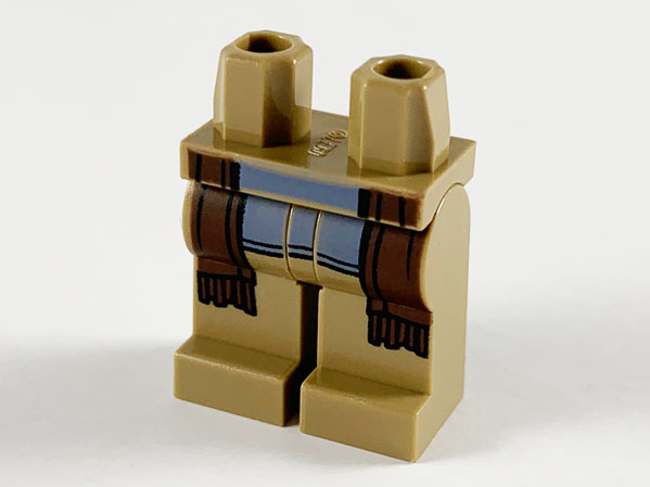 Lego Dark Gray Minifig Legs w/ Tan Hips NEW 