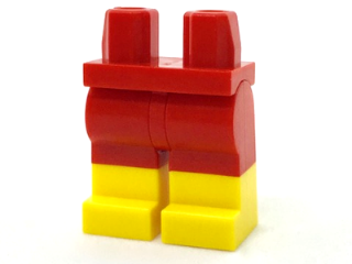 Lego White Hips Legs with Dark Pink Boots Green Triangles Pattern 