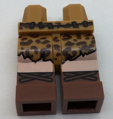 LEGO PART 970c23pr2010 Hips and Medium Nougat Legs with Ice Cream Waffle  Cone Print