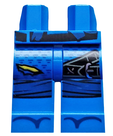 ポコ Hips and Legs with Black Belt, Torn Pants Right, Belts Left