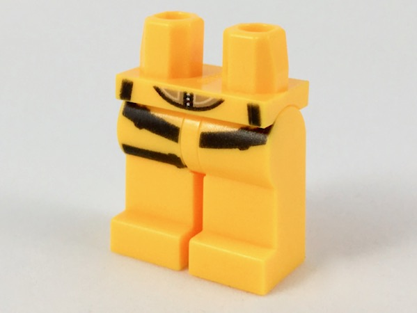 Lego  Bright Light Orange Minifig Legs with Black Hips NEW 