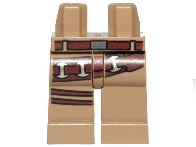 Lego New Blue Hips and Legs with Reddish Brown Belt Gold Buckle and Pockets 