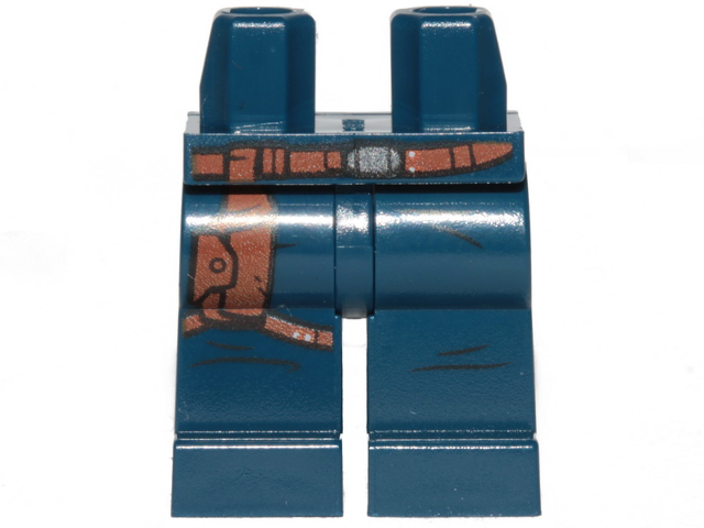Lego New Blue Hips and Legs with Dark Tan Belt 2 Pockets and Reflective Stripes 