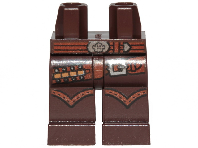 Hips and Legs with Reddish Brown Belt with Silver Bullets