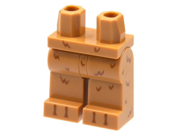 LEGO PART 970c23pr2010 Hips and Medium Nougat Legs with Ice Cream Waffle  Cone Print