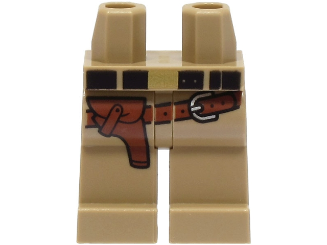 Hips and Legs with Black Belt with Gold Buckle and Reddish