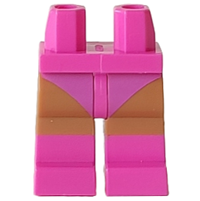 Lego New Dark Pink Hips and Medium Dark Flesh Legs with Dark Pink Swimsuit