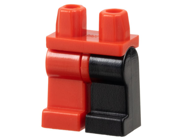 Lego 3x Black Red Minifig Legs w/ Red Hips NEW 