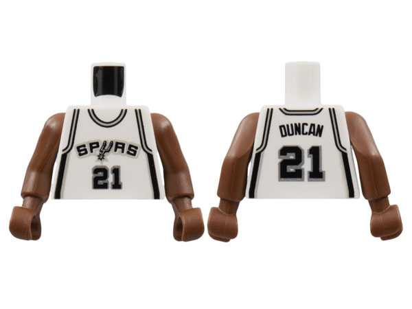 Torso NBA San Antonio Spurs #21 Duncan Pattern / Brown NBA Arms : Part  973bpb134c01