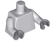 Plain light bluish gray torso with light bluish gray arms and dark bluish gray hands.