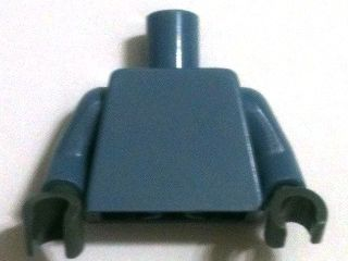 Sand blue plain torso with sand blue arms and dark bluish gray hands.