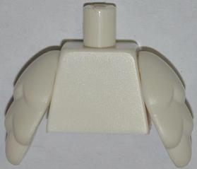 White plain torso with white bird wings attached at the shoulders.