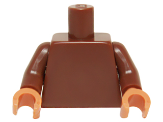 Reddish brown torso with reddish brown arms and nougat hands.
