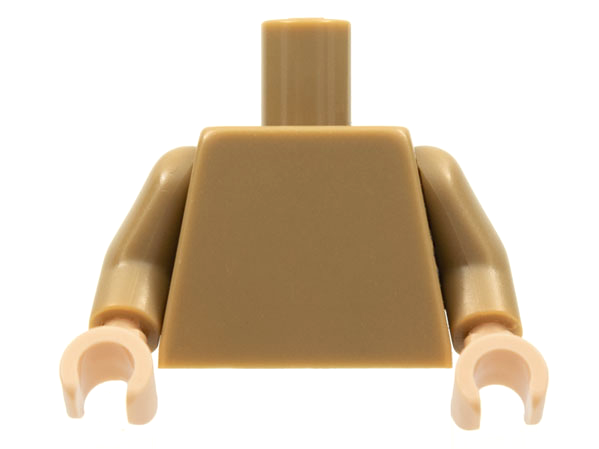 Dark tan torso with dark tan arms and light nougat hands.