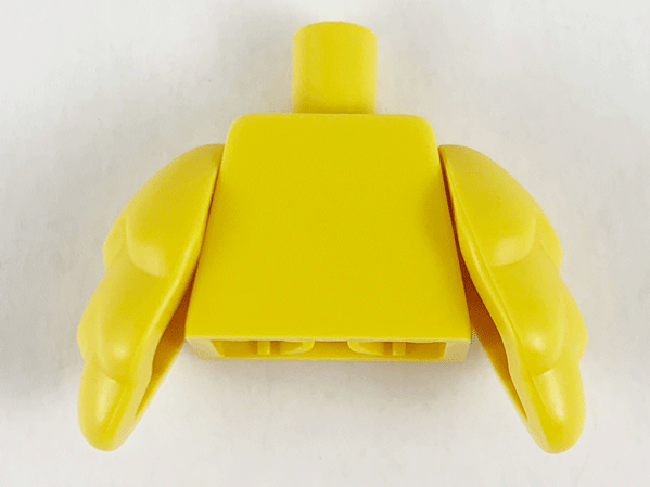 Yellow plain torso with large, molded yellow bird wings attached at the shoulders.