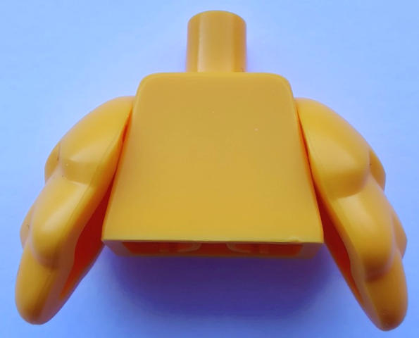 Plain bright light orange torso with molded bright light orange bird wings.