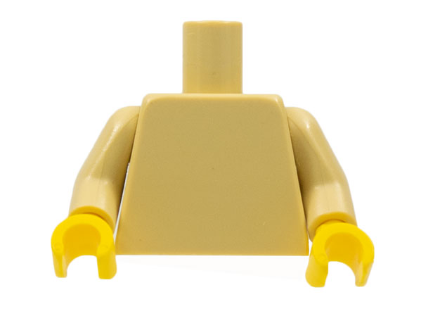 LEGO LOT OF 10 NEW SAND BLUE PLAIN MINIFIGURE TORSOS WITH YELLOW HANDS 