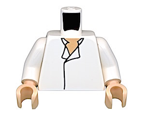 Lego Torso SW Open Jacket with Pockets and White Shirt Pattern Han Solo 
