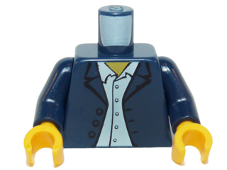 Lego City Minifig Dark Blue Jacket with White Shirt Hidden Side Rose NEW 