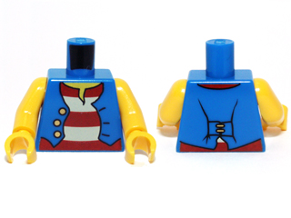 LEGO 2 x Figur Minifigur pi020 Pirate Blue White Stripes Shirt Red Bandana pi020 