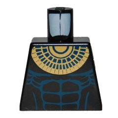 Lego New Black Torso Pharaoh's Quest Bare Chest Muscles Outline Gold Necklace