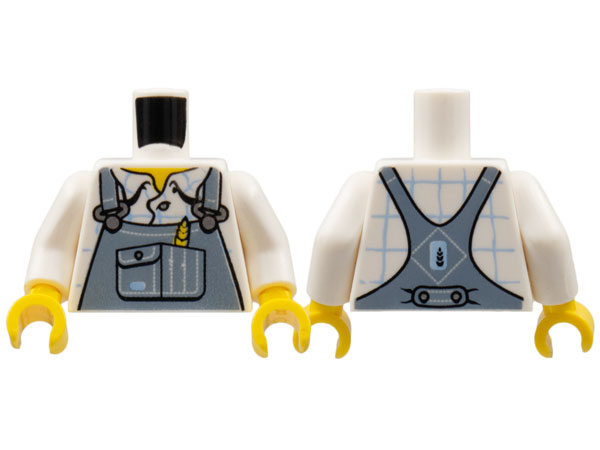 Tooth & CoonTail Neclace Hillbilly Overalls w/ Feather Torso LEGO Minifig 