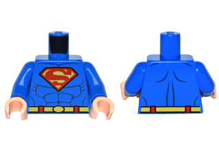 Superboy Torso Shirt with Muscles & Red Superman 'S' Logo - LEGO Minifig 