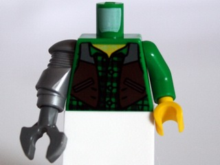 LEGO Green Fisherman Vest Torso Minifigure Body Part 