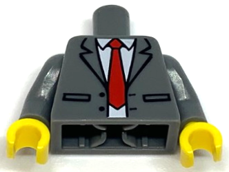 Lego Minifig Torso x 4 Jacket /& Tie Pattern