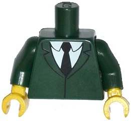 Toys & Hobbies Lego New Dark Green Minifigure Torso Suit Jacket Tie ...