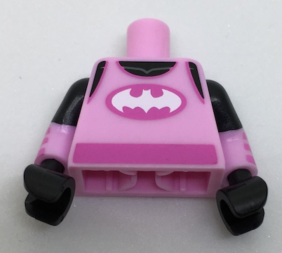 LEGO Batman Logo Torso Pink Shirt Black Gloves Fairy Batgirl Body Part Arms