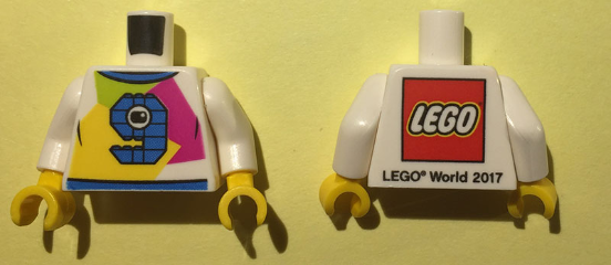 Torso Lego World Denmark 2017 and Number 9 / White Arms / Hands : Part | BrickLink
